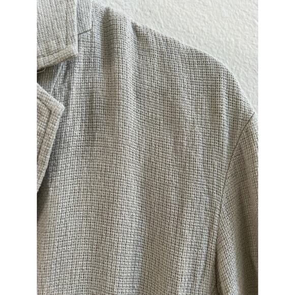 Madewell Breezewoven Gray Basketweave Button Linen Blend Blazer Jacket sz Small - Picture 4 of 15